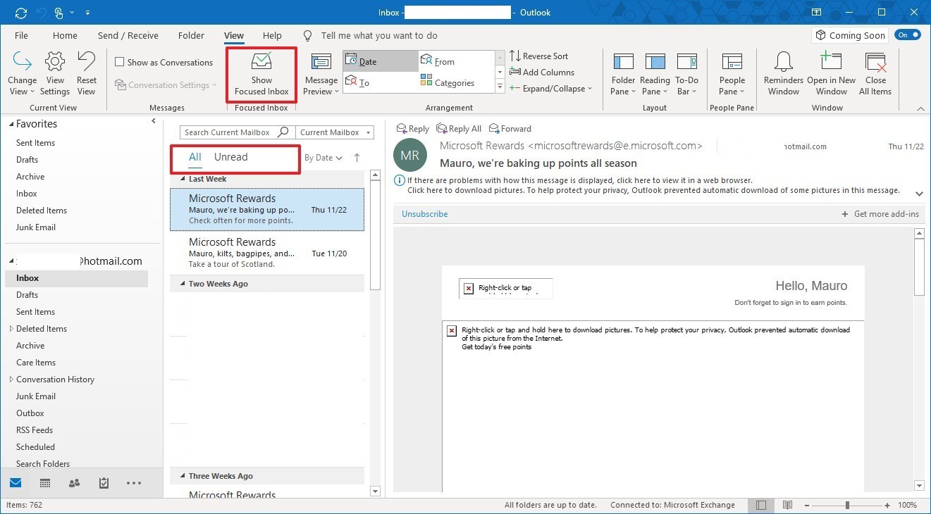 outlook os x + prevent announcements for a specific mailbox
