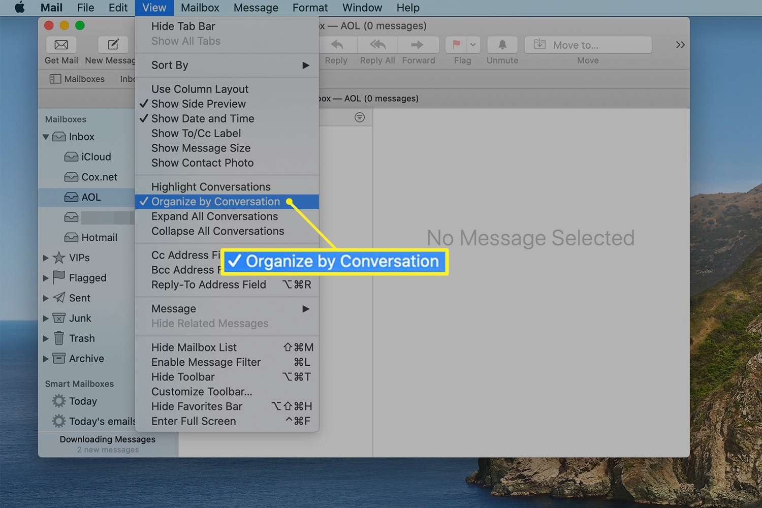 outlook os x + prevent announcements for a specific mailbox